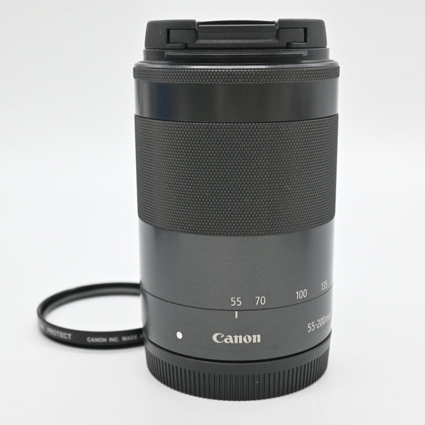 【良品】Canon 望遠ズームレンズ EF-M55-200mm F4.5-6.3 IS STM ミラーレス専用 EF-M55-200ISSTM