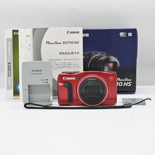 【美品】Canon デジタルカメラ PowerShot SX710 HS レッド 光学30倍ズーム PSSX710HS(RE)