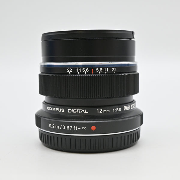 【美品】OLYMPUS 単焦点レンズ M.ZUIKO DIGITAL ED 12mm F2.0 ブラック ED 12mm F2.0 BLK