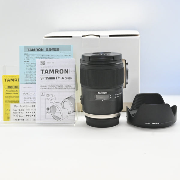 【美品】Tamron SP 35mm f/1.4 Di USD レンズ Canon EF用