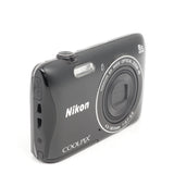 【美品】Nikon デジタルカメラ COOLPIX S3700 ブラック 光学8倍ズーム 2005万画素 S3700BK