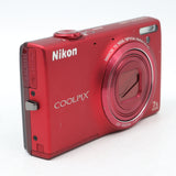 【美品】NikonデジタルカメラCOOLPIX S6100 スーパーレッド S6100RD